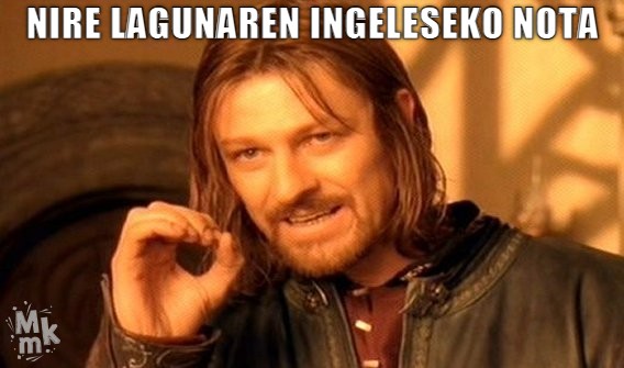 ingeleseko nota